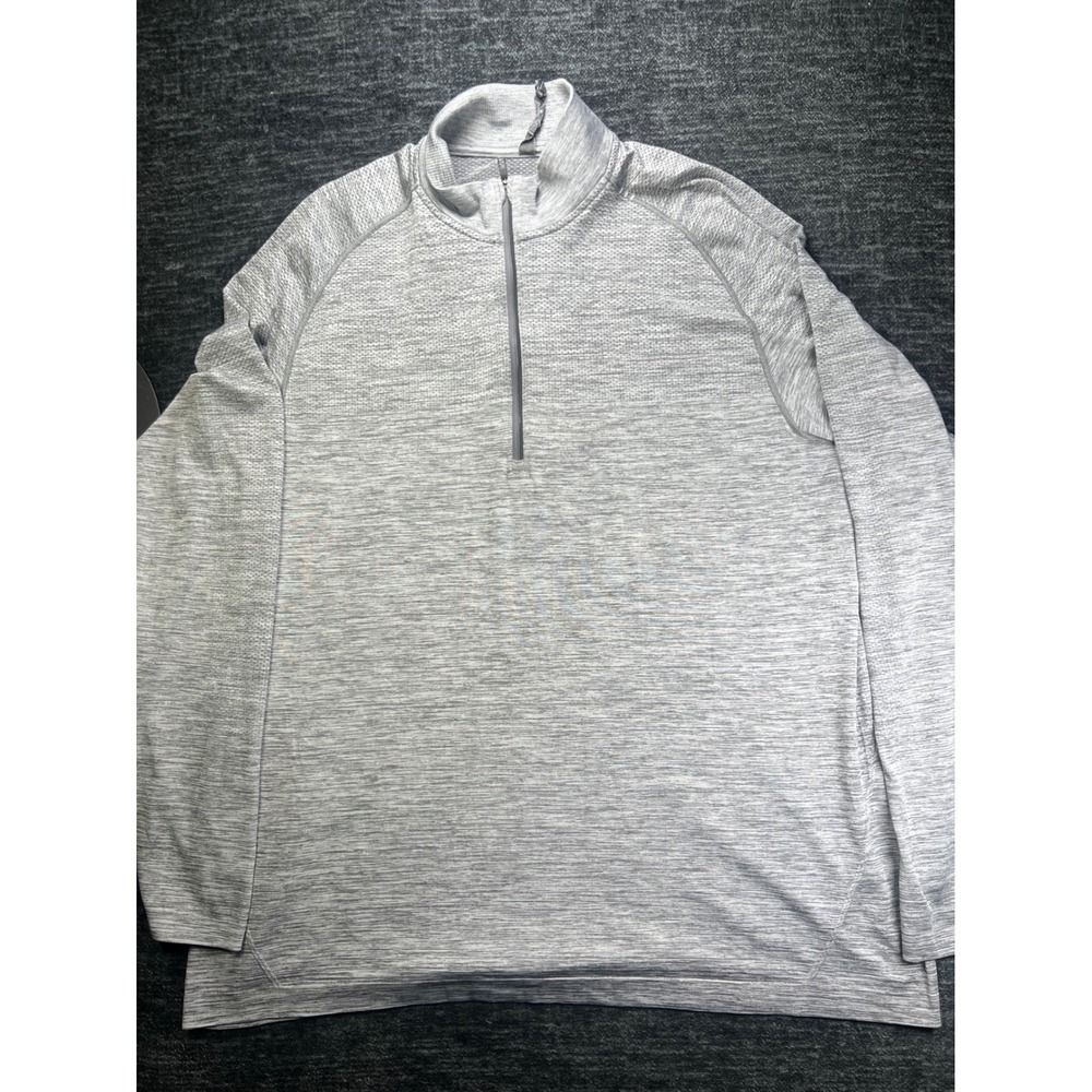 Lululemon Mens Metal Vent Tech 1/2 Zip 2.0 XXL Grey Heathered‎ Pullover Top